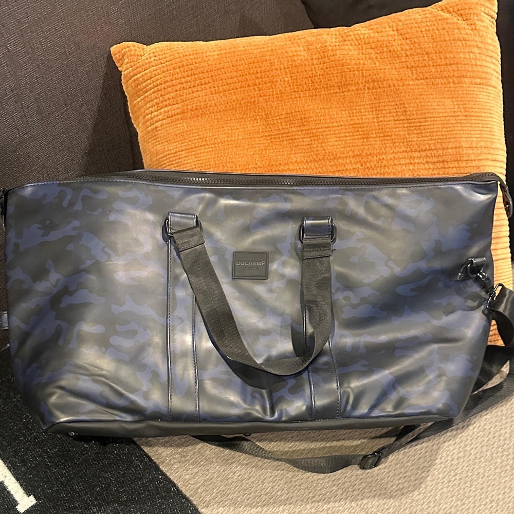 Duchamp Navy Camouflage Duffel Bag EUC